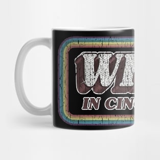 Vintage WKRP Rainbow Border Mug